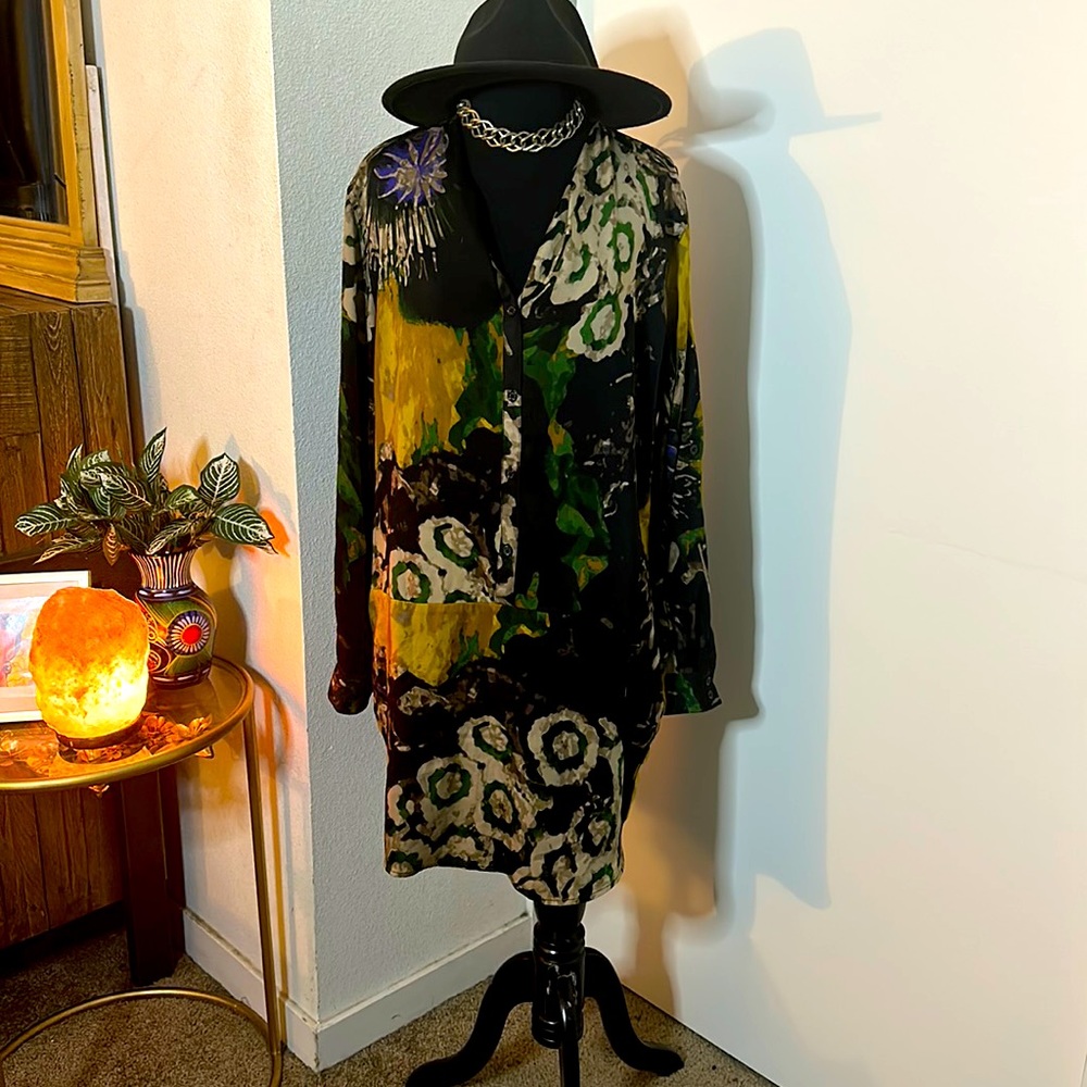 Eclectic maximalist blouse dress from Joe Fresh size M